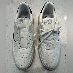 Cavalli Class Two-Tone Perforated Low Top mens Sneaker
